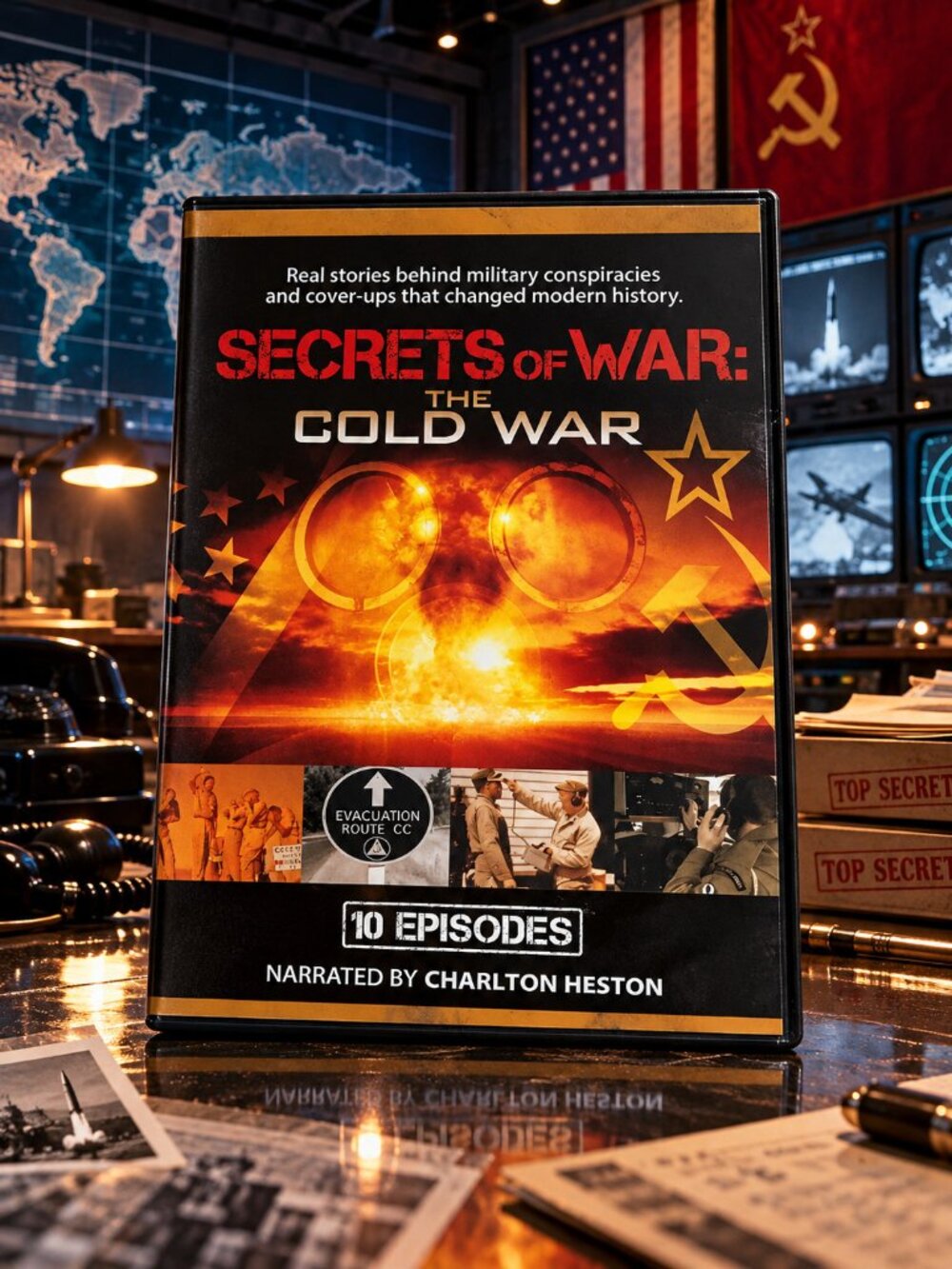 Secrets of War: The Cold War (2-DVD Set, Region 1) Very Good condition!